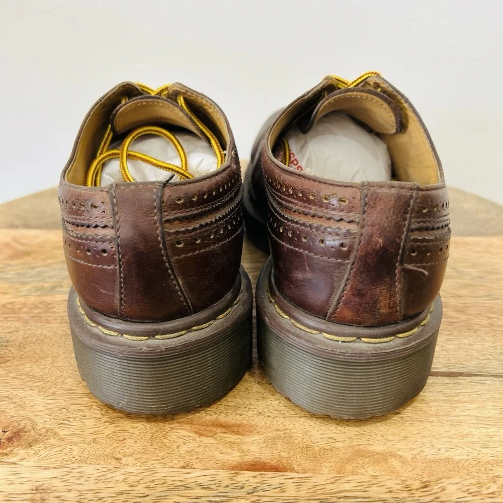 Vintage Doc Dr. Martens 3989/34 Brown  Brogue Made In England Size 10 Y2K